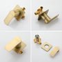 Wall Mounted Waterfall Bathroom Sink Faucet in Matte Black & Brushed Gold