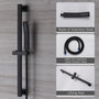 CASAINC 2 Function 10" Ceiling Mount Dual Shower Heads Shower System With Sliding Rod Shower Hand