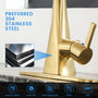 Touchless Dual-Sensor Pull-Down Kitchen Faucet with Modern Design