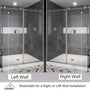 60"x76" Single Sliding Frameless Shower Door in Matte Black/Brushed Nickel/Chrome, Stainless Steel Wheels featuring an Anti-Skid Design