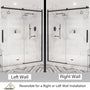 60"x76" Single Sliding Frameless Shower Door in Matte Black/Brushed Nickel/Chrome, Sleek Sliding Single Shower Enclosure Designed for Elegance