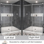 60"x76" Single Sliding Frameless Shower Door in Matte Black/Brushed Nickel/Chrome, Sleek Sliding Single Shower Enclosure Designed for Elegance