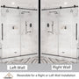 60"x76" Single Sliding Frameless Shower Door in Matte Black/Brushed Nickel/Chrome, Stainless Steel Wheels featuring an Anti-Skid Design