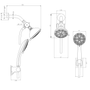 4.7" Chrome Round Shower Head Combo with 7 Spray Modes and Multi-Function Handheld Shower Head