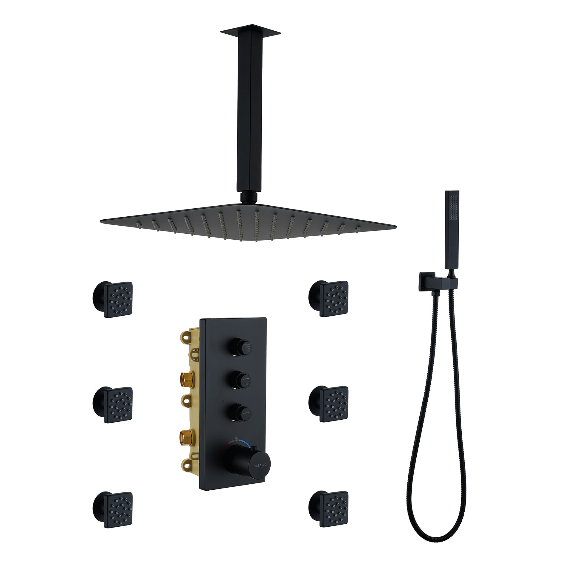 3 Functions 12 Inch Thermostatic Shower System