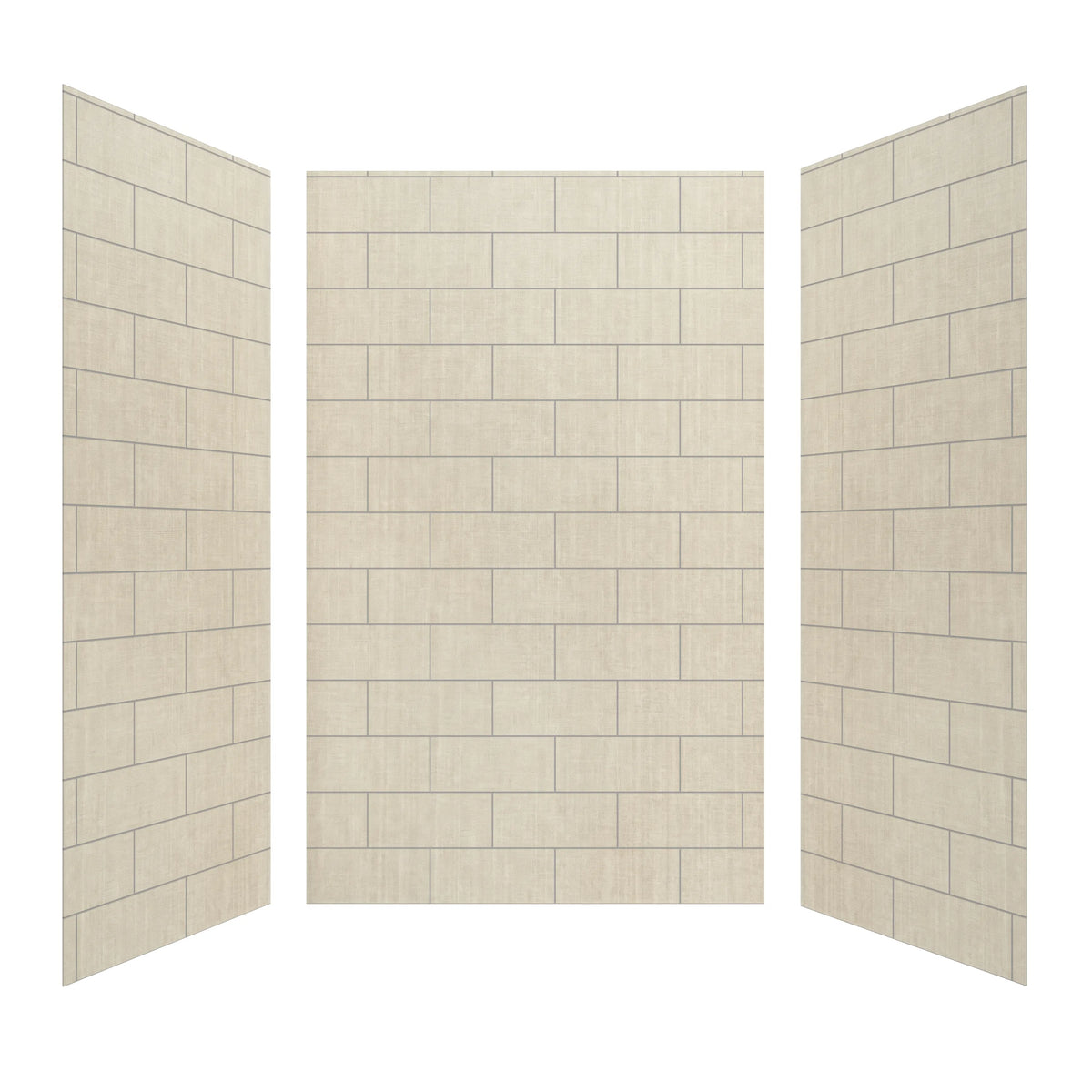 60"x36"/48"x96" Medium Tile Pattern SMC Shower Wall Panel System in 4 Finishes