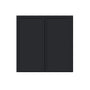 Slim Ebony Black Shaker RTA 24"-36"W x 12"-24"H x 12"D 17-Size Short Wall Cabinet with 2 Doors