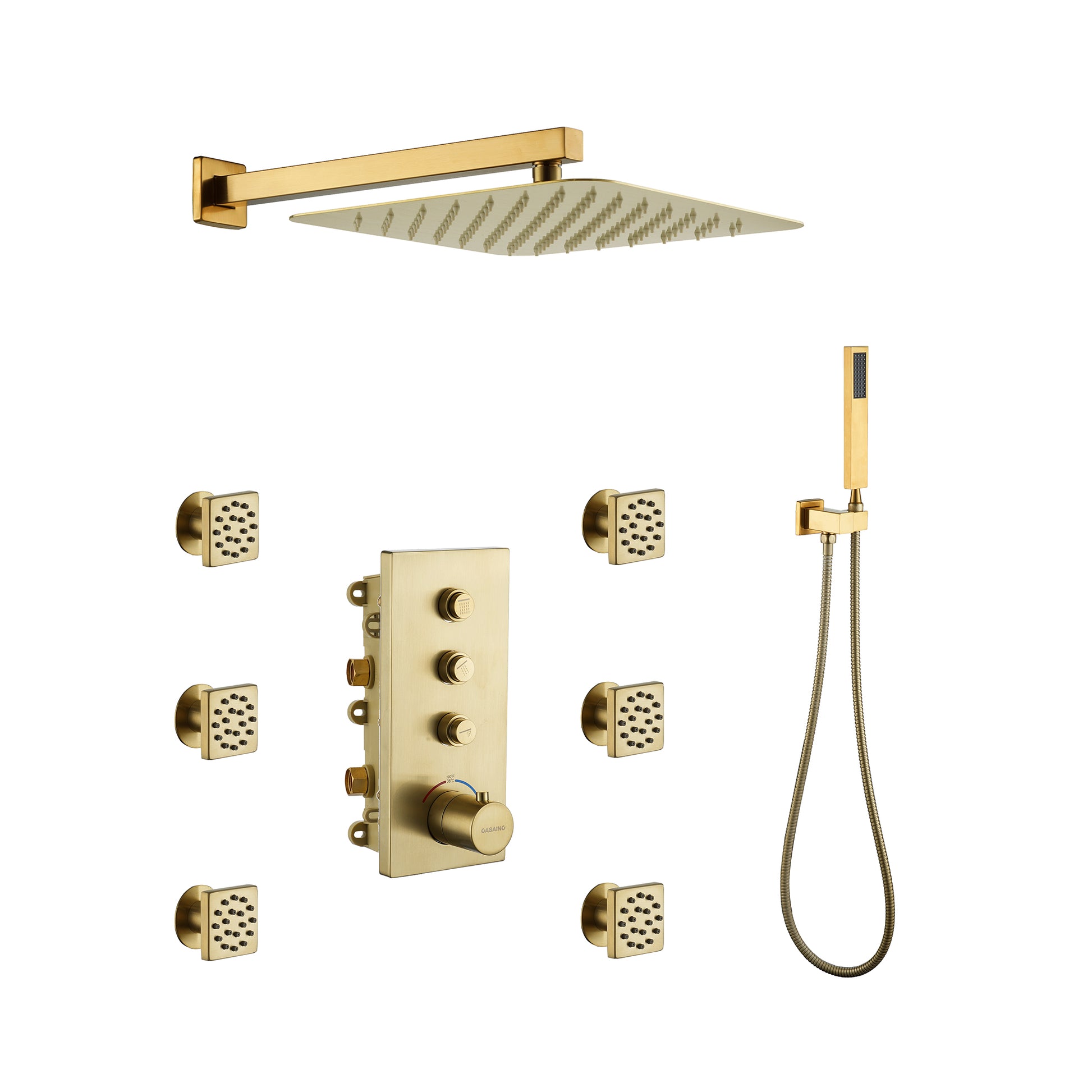 3 Functions 12 Inch Thermostatic Shower System