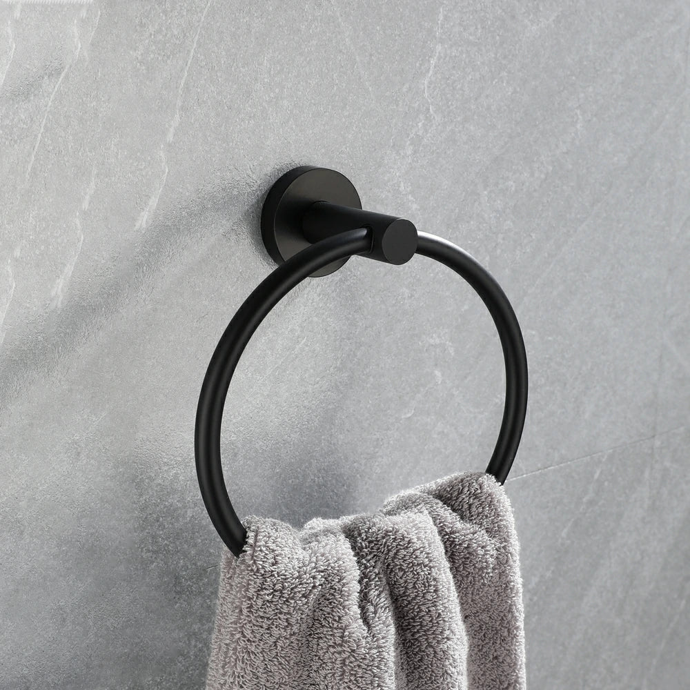 5 Piece Bathroom Towel Rack Set Wall Mount