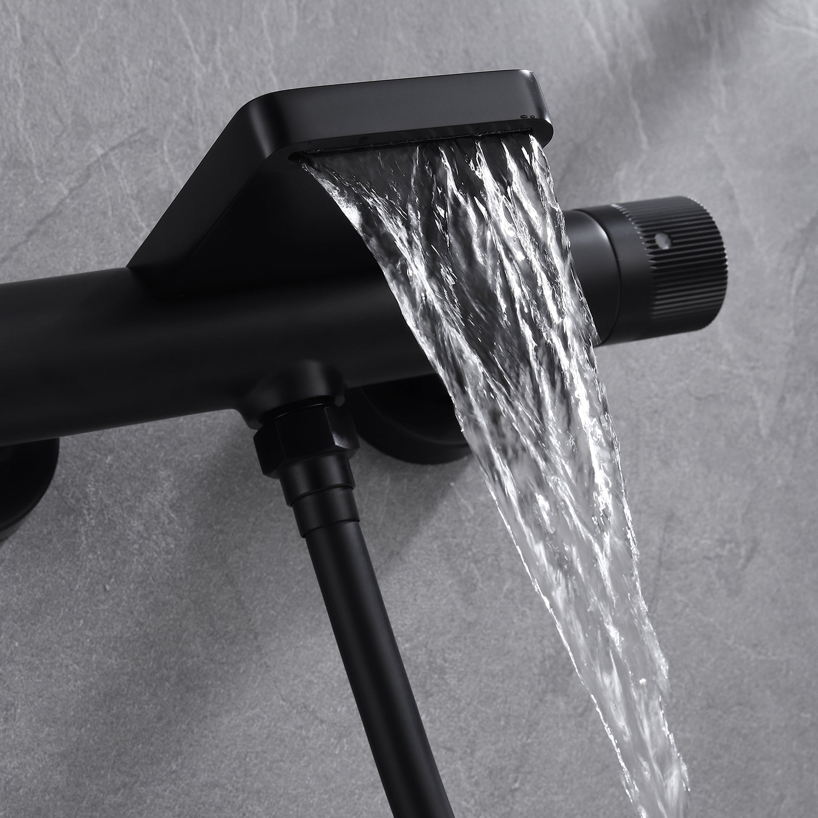 Casainc Bathtub Faucet Set with 1.5 GPM Handheld Shower and Adjustable Slide Bar (Matte Black)-CASAINC
