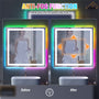 Tempered RGB LED Bathroom Mirror with Smart Controls & Anti-Fog