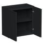Slim Ebony Black Shaker RTA 24"-36"W x 12"-24"H x 12"D 17-Size Short Wall Cabinet with 2 Doors
