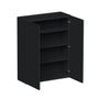 Slim Ebony Black Shaker RTA 24"-36"W x 30"/36"/42"H x 12"D 15-Size Standard Wall Cabinet with 2 Doors