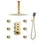3 Functions 12 Inch Wall Mount Thermostatic Shower System with Body Sprays