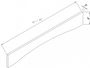 42"/48"W x 6"H x 3/4"D 2-Size Inset Valance Bridge - Truffle Brown