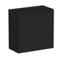 Slim Ebony Black Shaker RTA 24"-36"W x 12"-24"H x 12"D 17-Size Short Wall Cabinet with 2 Doors