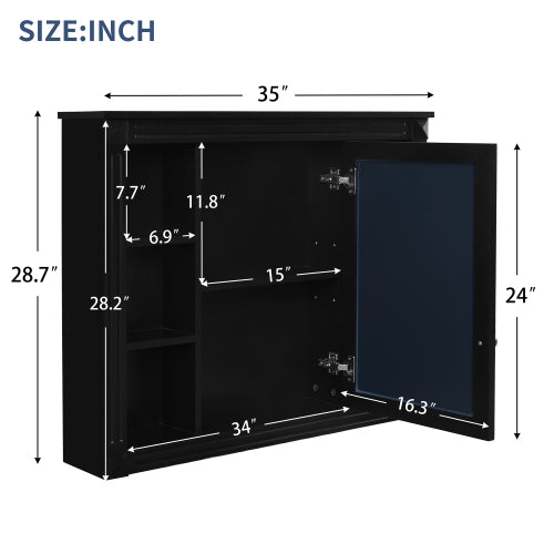 36'' Single Sink Freestanding Bathroom Vanity with 2 Soft Closing Doors and 2 Drawers