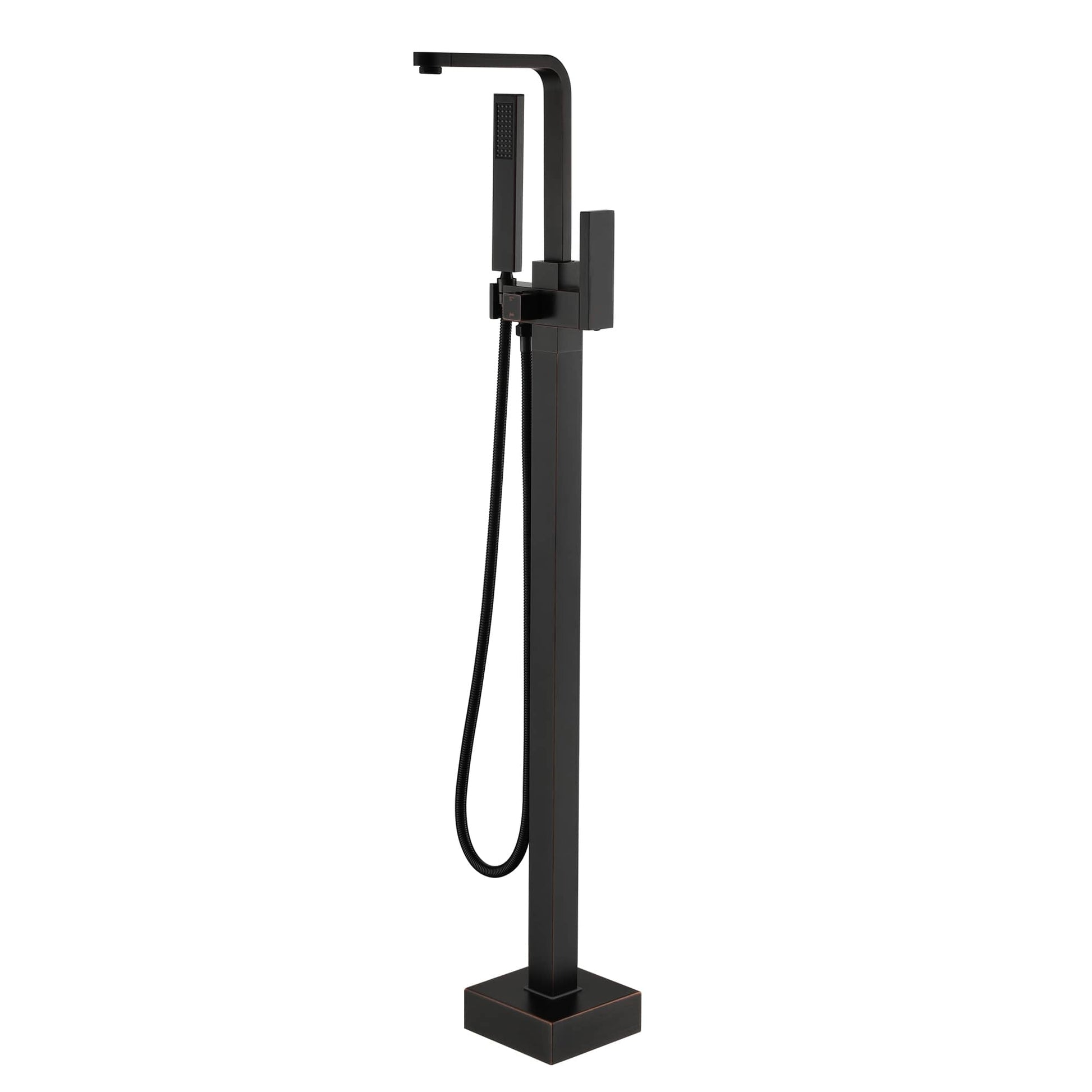 CASAINC Chrome 1 Hand Freestanding Bathtub Faucet with Handheld Shower Head