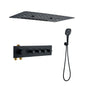 16" Ceiling Mounted Thermostatic Shower System Flow Rate Modern Waterfall Shower System with Hand Shower & Waterfall Shower Head for Luxurious Shower Experience