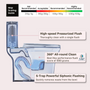 Dual-Flush 1.1/1.6 GPF Elongated One-Piece Toilet with Soft-Close Seat