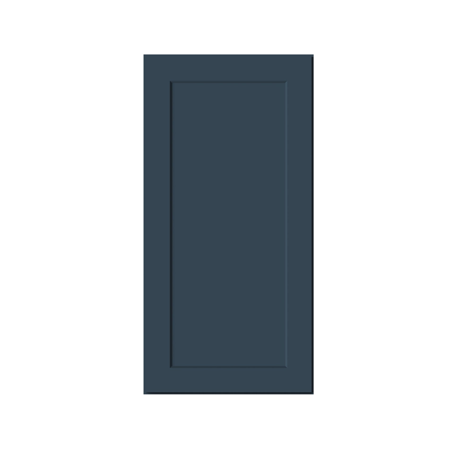 Cyber Grey RTA 9"-21"W x 12"D x 30"-42"H 15-Size Standard Wall Cabinet with Door and Shelves