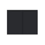 Slim Ebony Black Shaker RTA 24"-36"W x 12"-24"H x 12"D 17-Size Short Wall Cabinet with 2 Doors