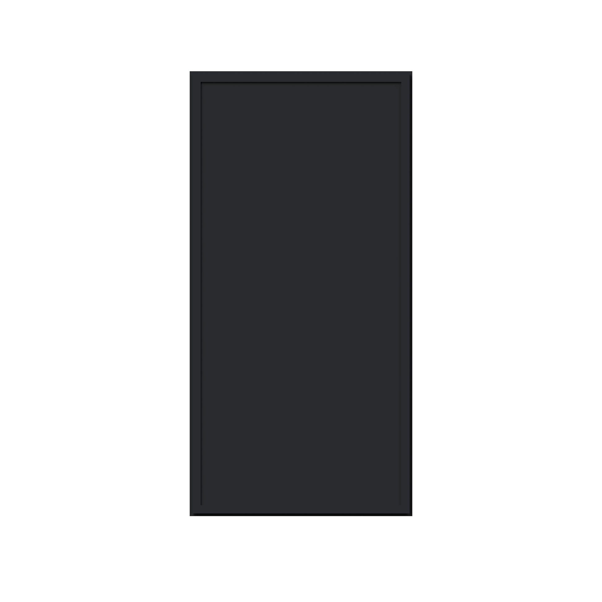 Slim Ebony Black Shaker RTA 9"-21"W x 30"/36"/42"H x 12"D 15-Size Single Door Standard Wall Cabinet
