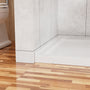 48" x 32" Acrylic Shower Base with Center Drain, Non-Slip Single Threshold Design