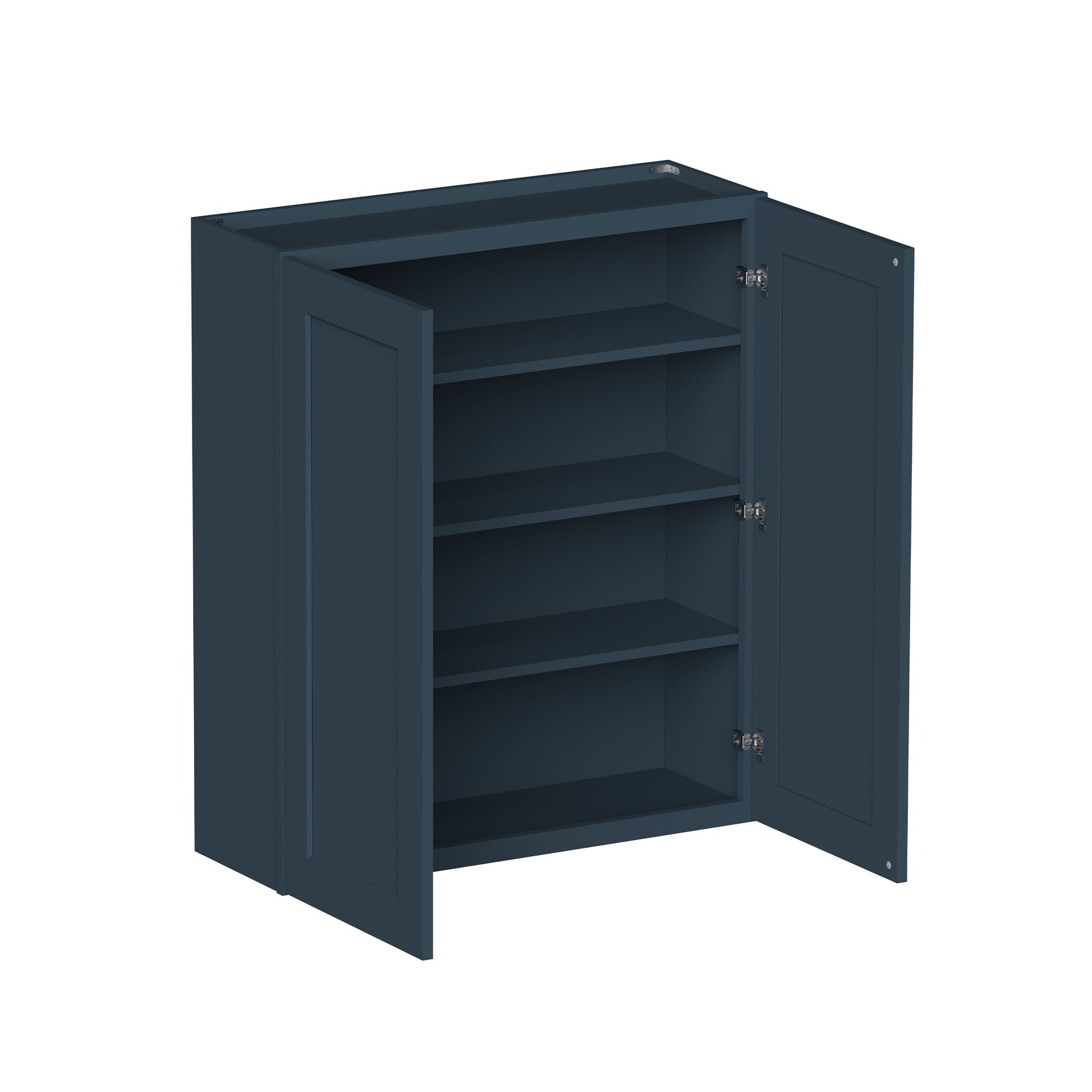 Cyber Grey RTA 24"-36"W x 12"D x 30"-42"H 15-Size Standard Wall Cabinet with 2 Doors and Shelves