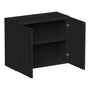 Slim Ebony Black Shaker RTA 24"-36"W x 12"-24"H x 12"D 17-Size Short Wall Cabinet with 2 Doors