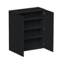 Slim Ebony Black Shaker RTA 24"-36"W x 30"/36"/42"H x 12"D 15-Size Standard Wall Cabinet with 2 Doors