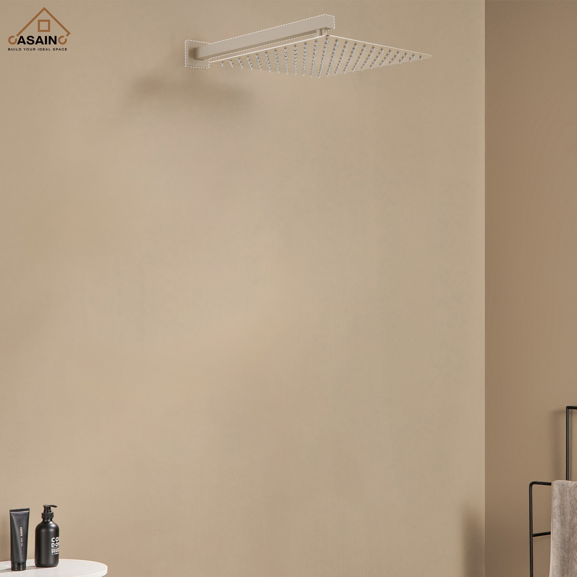 10"/12" Rain Shower Head Stainless Steel Square Showerhead