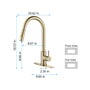 Touch Kitchen Faucet with Pull Down Sprayer-CASAINC
