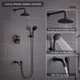 CASAINC 8.3 inch Wall-mounted rain shower faucet with pressure balanced valve