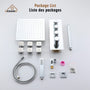 CASAINC Chrome 12 Inch 6-Spray Rainfall Built-In Shower System
