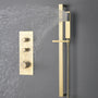 10" Thermostatic Shower System with Hand Shower & Slide Bar
