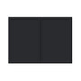 Slim Ebony Black Shaker RTA 24"-36"W x 12"-24"H x 12"D 17-Size Short Wall Cabinet with 2 Doors