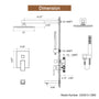 CASAINC 12 inch Wall Mounted Shower System with Bathtub Faucet and Hand Shower