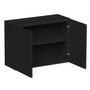Slim Ebony Black Shaker RTA 24"-36"W x 12"-24"H x 12"D 17-Size Short Wall Cabinet with 2 Doors