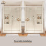 48" x 72" Framed Single Sliding Shower Door in Chrome/Brushed Nickel/M