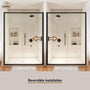 48" x 72" Framed Single Sliding Shower Door in Chrome/Brushed Nickel/M