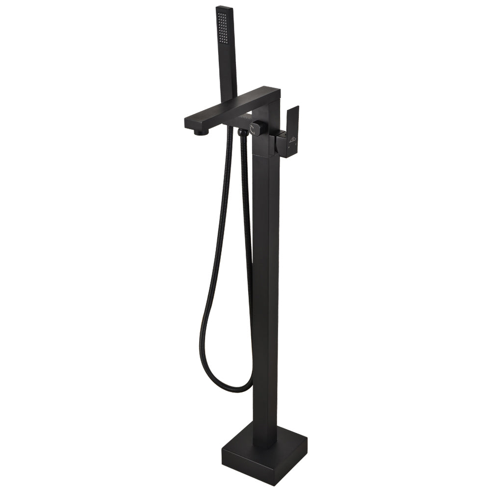 Casainc Freestanding 1-Handle Bathtub Faucet with Handheld Shower (Matte Black)-CASAINC