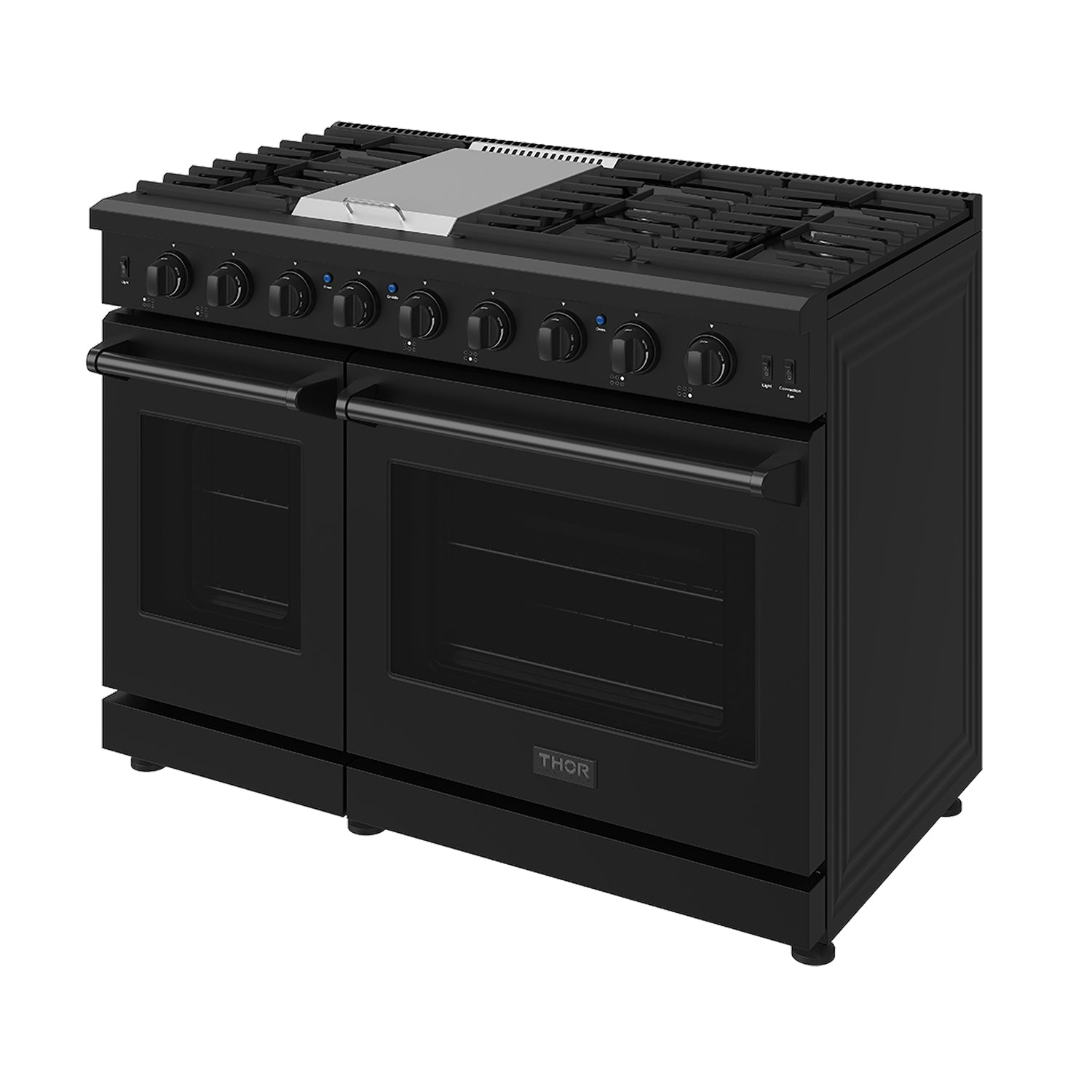 48 Inch Professional Gas Range in Black/White