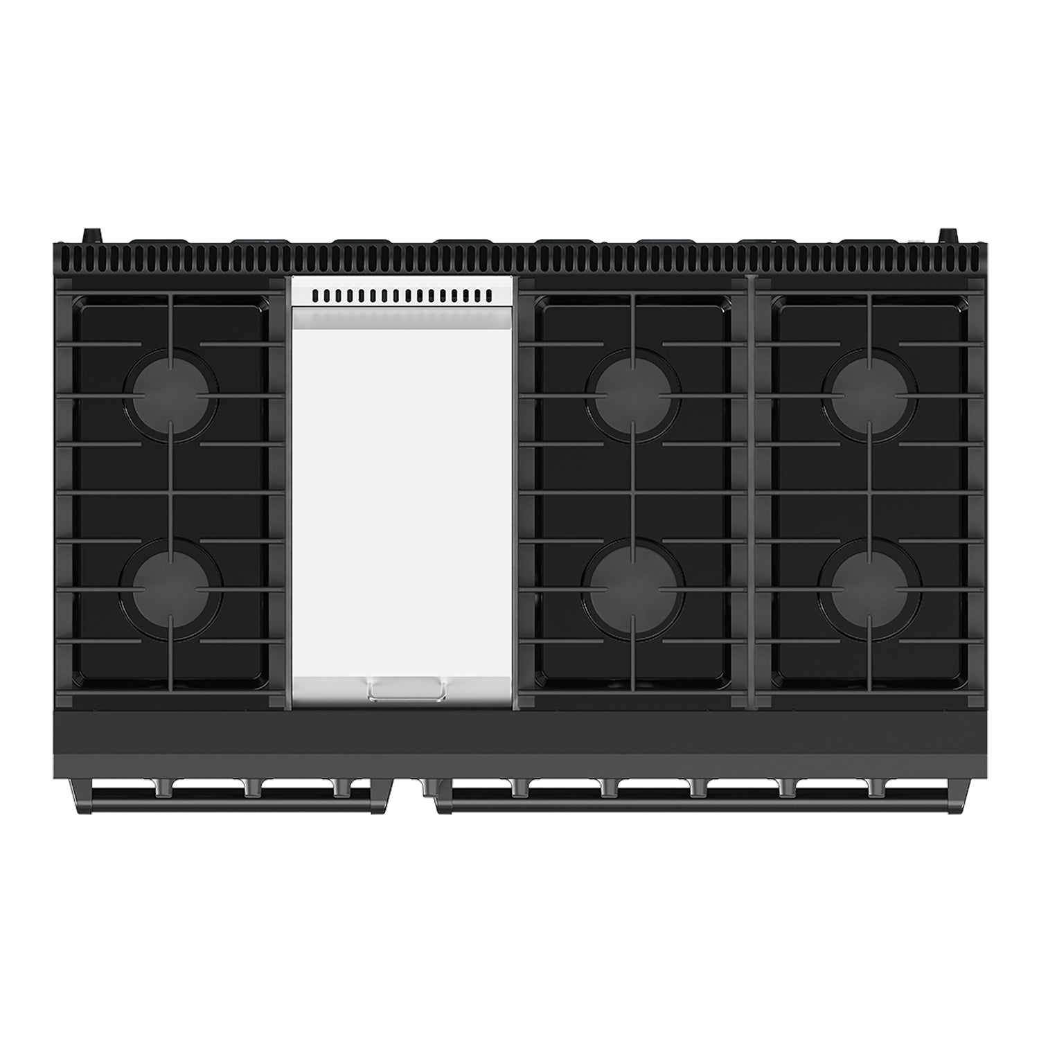 48 Inch Professional Gas Range in Black/White