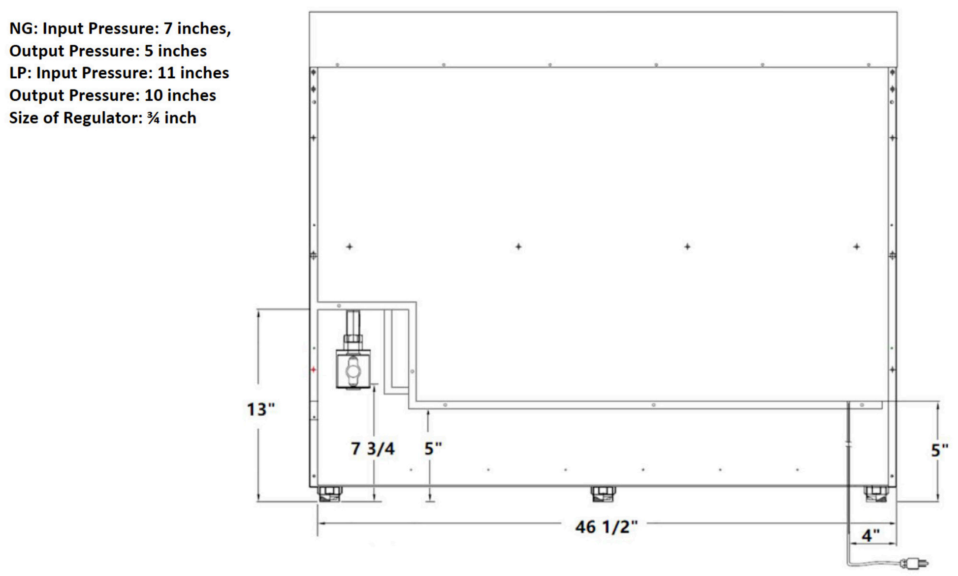 48 Inch Professional Gas Range in Black/White