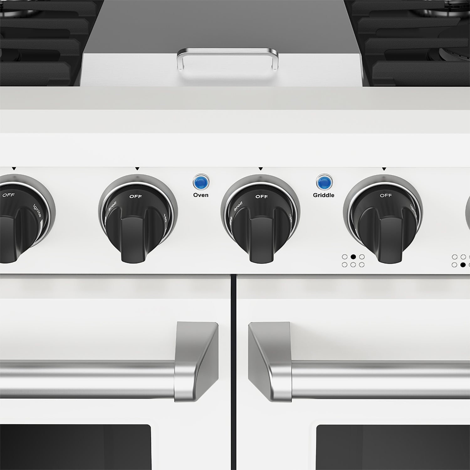 48 Inch Professional Gas Range in Black/White