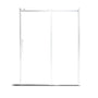 48"x76" Frameless Single Sliding Shower Door in Matte Black/Chrome/Bru