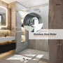 48"x76" Frameless Double Sliding Shower Door in Matte Black/Chrome/Bru