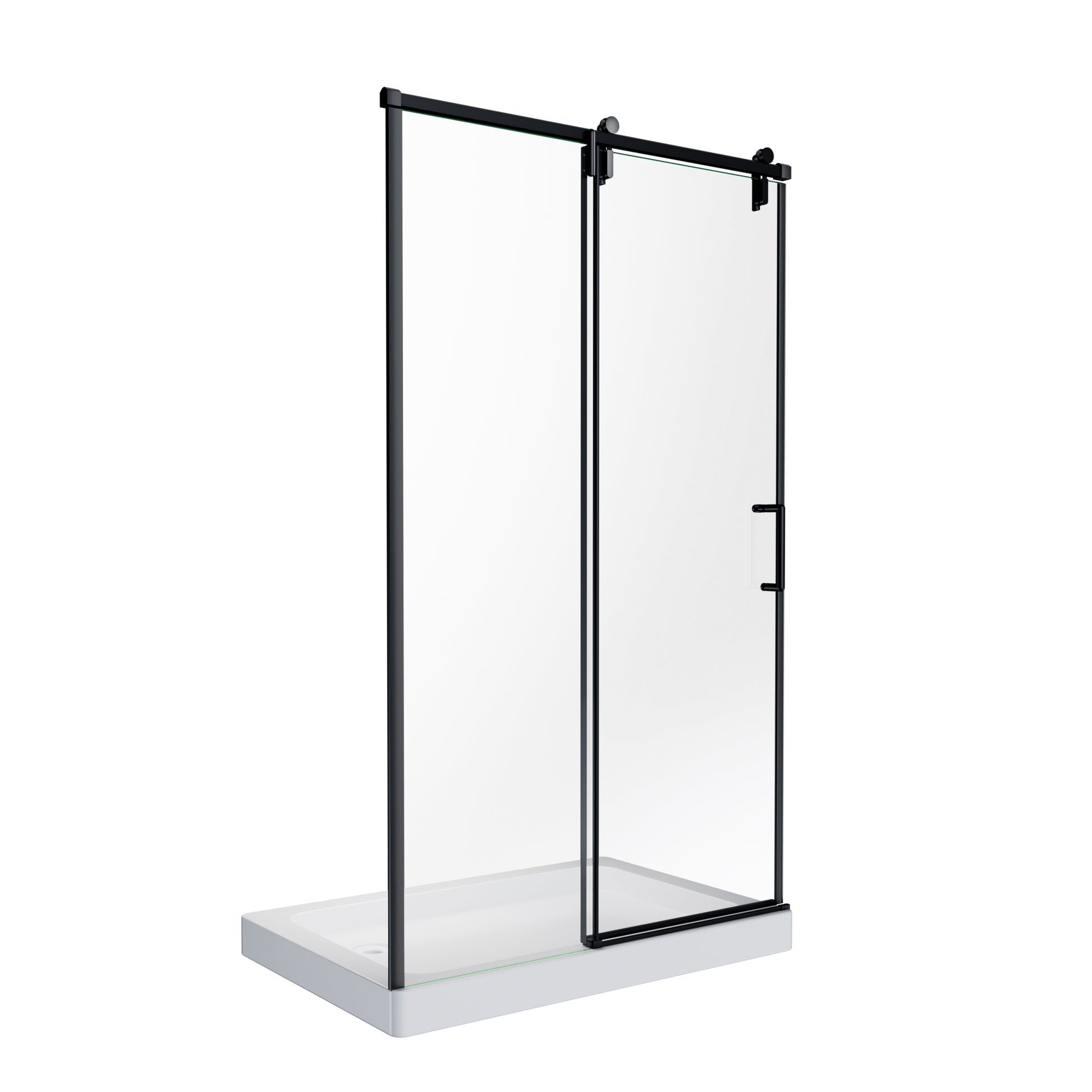 48" x 76" Shower Door and Framed Soft-Close Sliding Shower Door with 6mm Tempered Glass