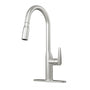 Single-Handle Pull-Out Sprayer Kitchen Faucet Deckplate Included in Brushed Nickel/Matte Black/Matte White/Brushed Gold